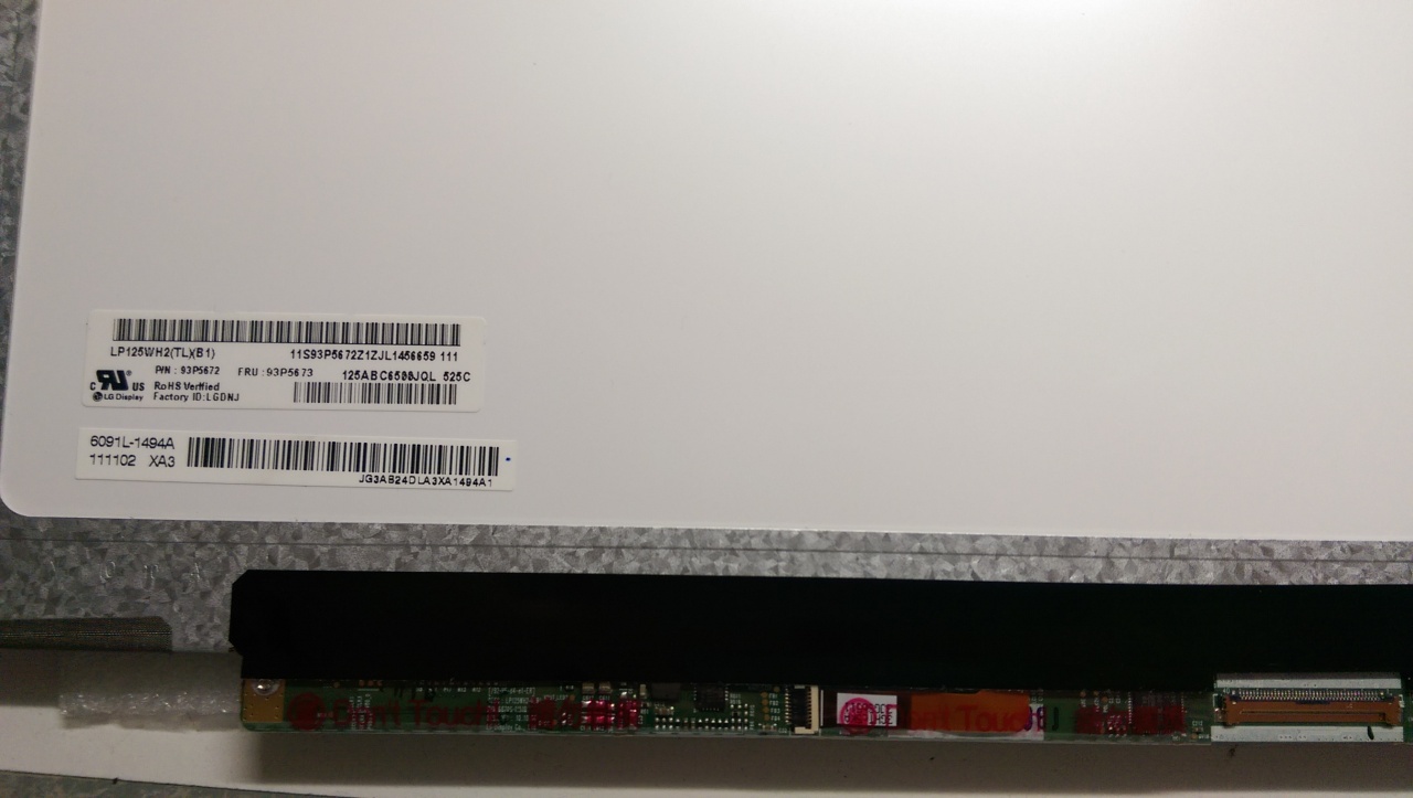 Матрица LP125WH2(TL)(B1) для Lenovo x220 и других ноутбуков этой серии
