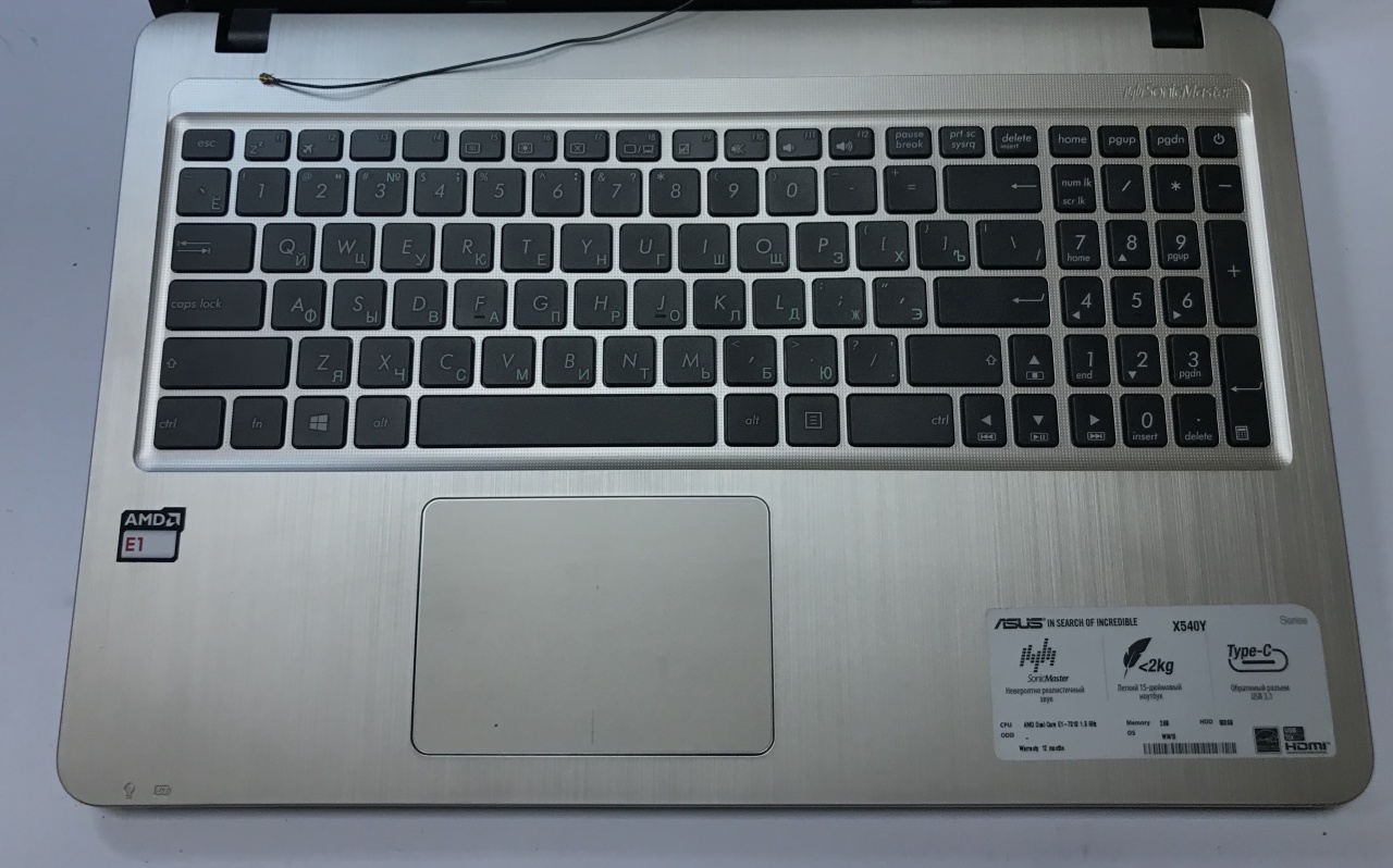 Топ панель с клавиатурой Asus X540Y
