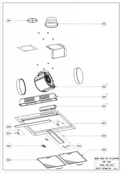 Жировой фильтр METAL &quot;INCA KIT&quot; для вытяжки Faber