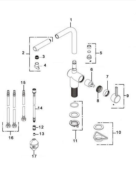 Набор уплотнителей для смесителей Franke Atlas 133.0560.579
